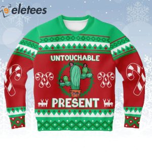 Cactus Untouchable Present Ugly Christmas Sweater