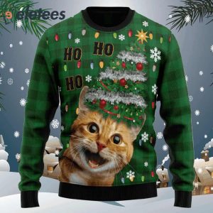 Cat Christmas Tree Ugly Christmas Sweater
