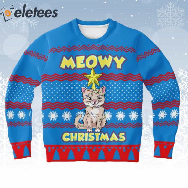 Cat Meowy Christmas Ugly Christmas Sweater