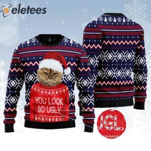 Cat You Look So Ugly Christmas Sweater 2