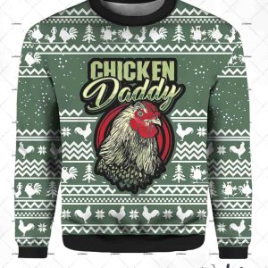 Chicken Daddy Ugly Christmas Sweater 2