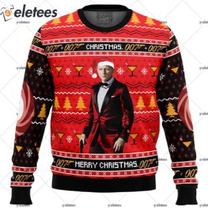 Christmas 007 James Bond Ugly Christmas Sweater 1