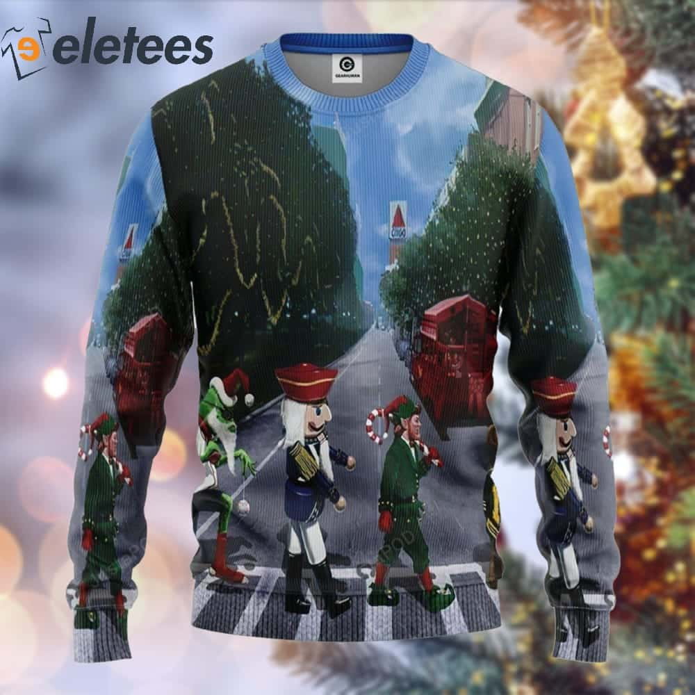 Beatles abbey outlet road christmas sweater