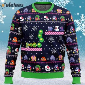 Christmas Bubble Bubble Bobble Ugly Christmas Sweater 1