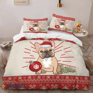 Christmas French Bulldog Bedding Set 2
