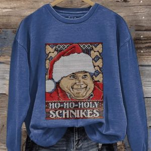 Christmas Ho Ho Holy Print Sweatshirt1