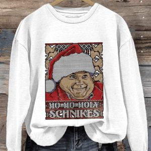 Christmas Ho Ho Holy Print Sweatshirt2