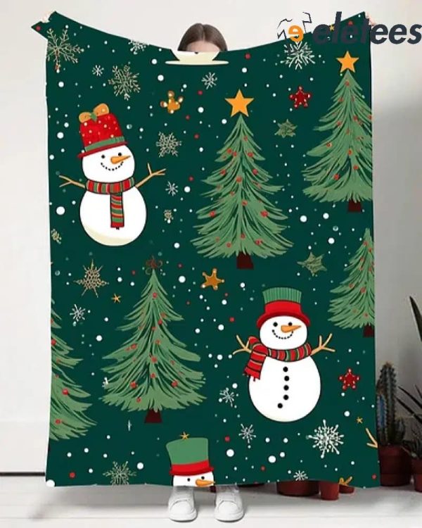 Christmas Snowman Blanket