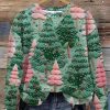 Christmas Tree Print Sweatshirt