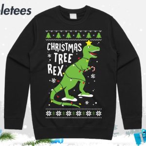 T rex 2024 eating reindeer sweater