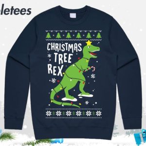 Christmas Tree Rex T Rex Ugly Christmas Sweater 2