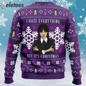 Christmas Wednesday Adams Family Ugly Christmas Sweater 2