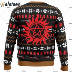 Christmas with the Winchesters Supernatural Ugly Christmas Sweater 2