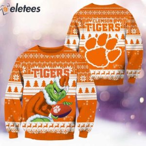 Clemson Grnch Christmas Ugly Sweater 2