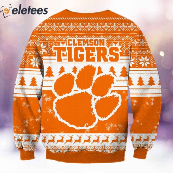 Clemson Grnch Christmas Ugly Sweater