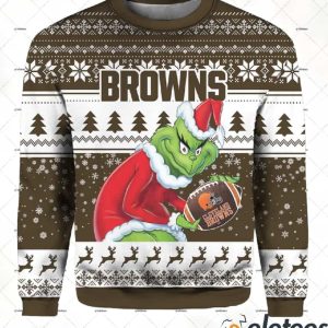 Merry Sweater Funny Cleveland Browns Gifts For Fan Merry Christmas Tree  Ugly Christmas Sweater - Banantees