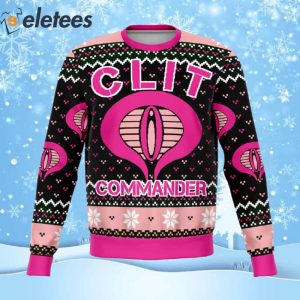 Clit Commander Ugly Christmas Sweater