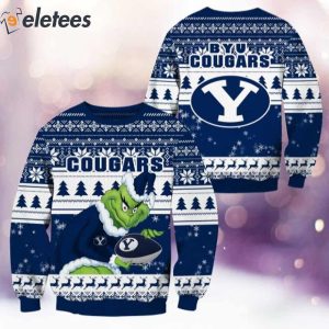 Cougars Grnch Christmas Ugly Sweater 3