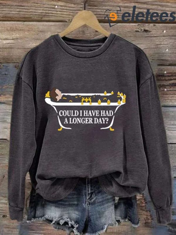 Matthew Perry Could I Have Had A Longer Day Long Sleeve Sweatshirt