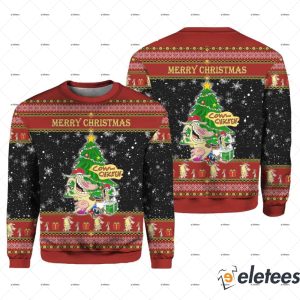 Cow And Chicken Ugly Christmas Sweater