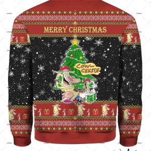 Cow And Chicken Ugly Christmas Sweater 3