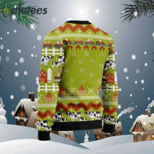 Cow Pine Tree Christmas Ugly Christmas Sweater1