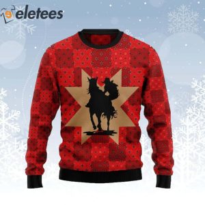 Cowgirl Red Ugly Christmas Sweater