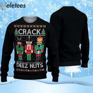 Crack Deez Nuts Ugly Christmas Sweater 1