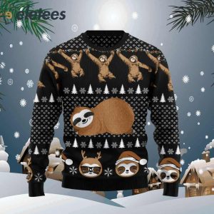 Crazy Sloth Ugly Christmas Sweater