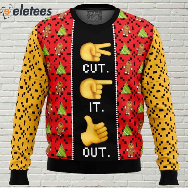 Cut It Out Ugly Christmas Sweater