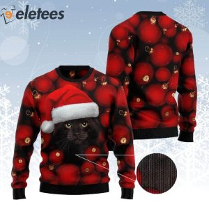 Cute Black Cat Ugly Christmas Sweater 2