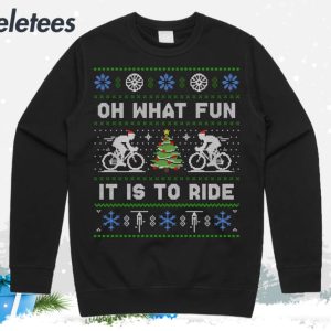 Cycling Oh What Fun It Is To Ride Ugly Christmas Sweater 1