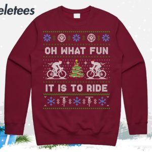 Cycling Oh What Fun It Is To Ride Ugly Christmas Sweater 2