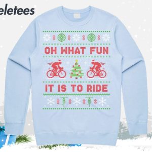 Cycling Oh What Fun It Is To Ride Ugly Christmas Sweater 3