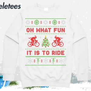 Cycling Oh What Fun It Is To Ride Ugly Christmas Sweater 4