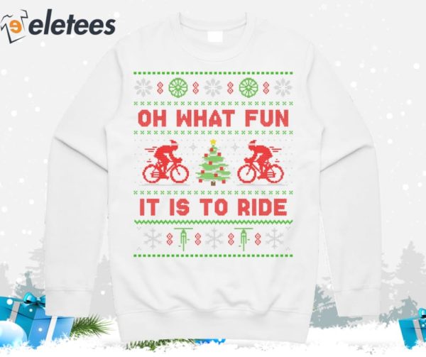 Cycling Oh What Fun It Is To Ride Ugly Christmas Sweater