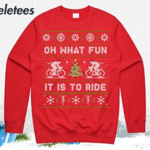 Cycling Oh What Fun It Is To Ride Ugly Christmas Sweater 5