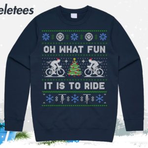 Cycling Oh What Fun It Is To Ride Ugly Christmas Sweater 6