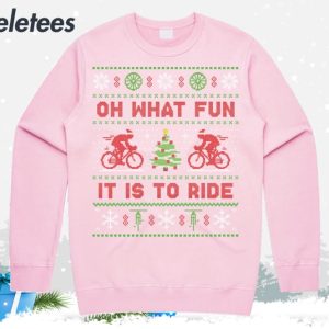 Cycling Oh What Fun It Is To Ride Ugly Christmas Sweater 7