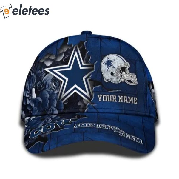 Dallas Cowboys America’s Team Custom Name 3D Cap