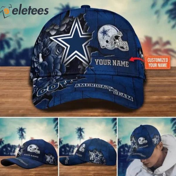 Dallas Cowboys America’s Team Custom Name 3D Cap