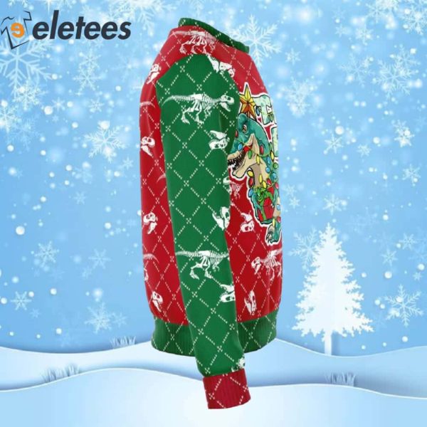 Dank Tree Rex Athletic Ugly Christmas Sweater