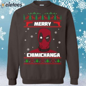 Deadpool Merry Chimichanga Christmas Sweater 3