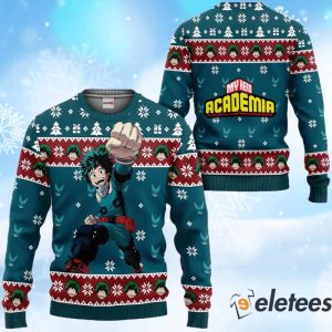 Deku Anime Ugly Christmas Sweater 1