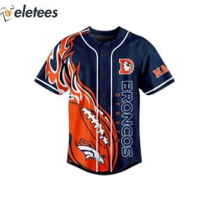 Denver Broncos Custom Name Baseball Jersey NFL Shirt Best Gift