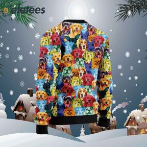 Dog Colorful Ugly Christmas Sweater1