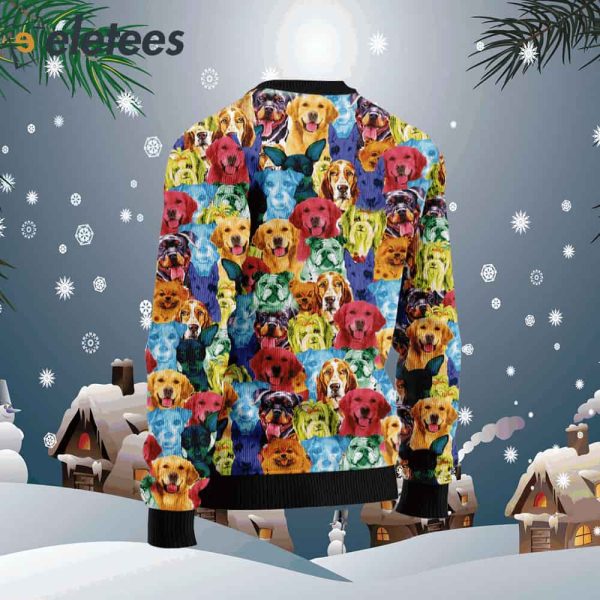 Dog Colorful Ugly Christmas Sweater