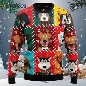 Dog Face Christmas All Over Print Ugly Christmas Sweater