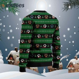 Dog Pawprint Ugly Christmas Sweater1