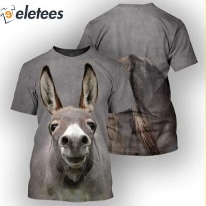 Donkey Gray Background 3D Shirt